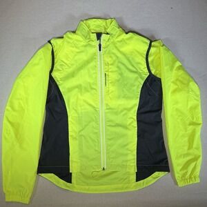 Cannondale Morphis Convertible Cycling Rain Jacket Vest Women's Medium Yellow